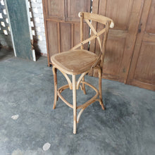 Load image into Gallery viewer, Cross Back Bar Stool (60-65cm)