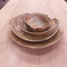 Load image into Gallery viewer, Live Edge Teak Bowls (thin)