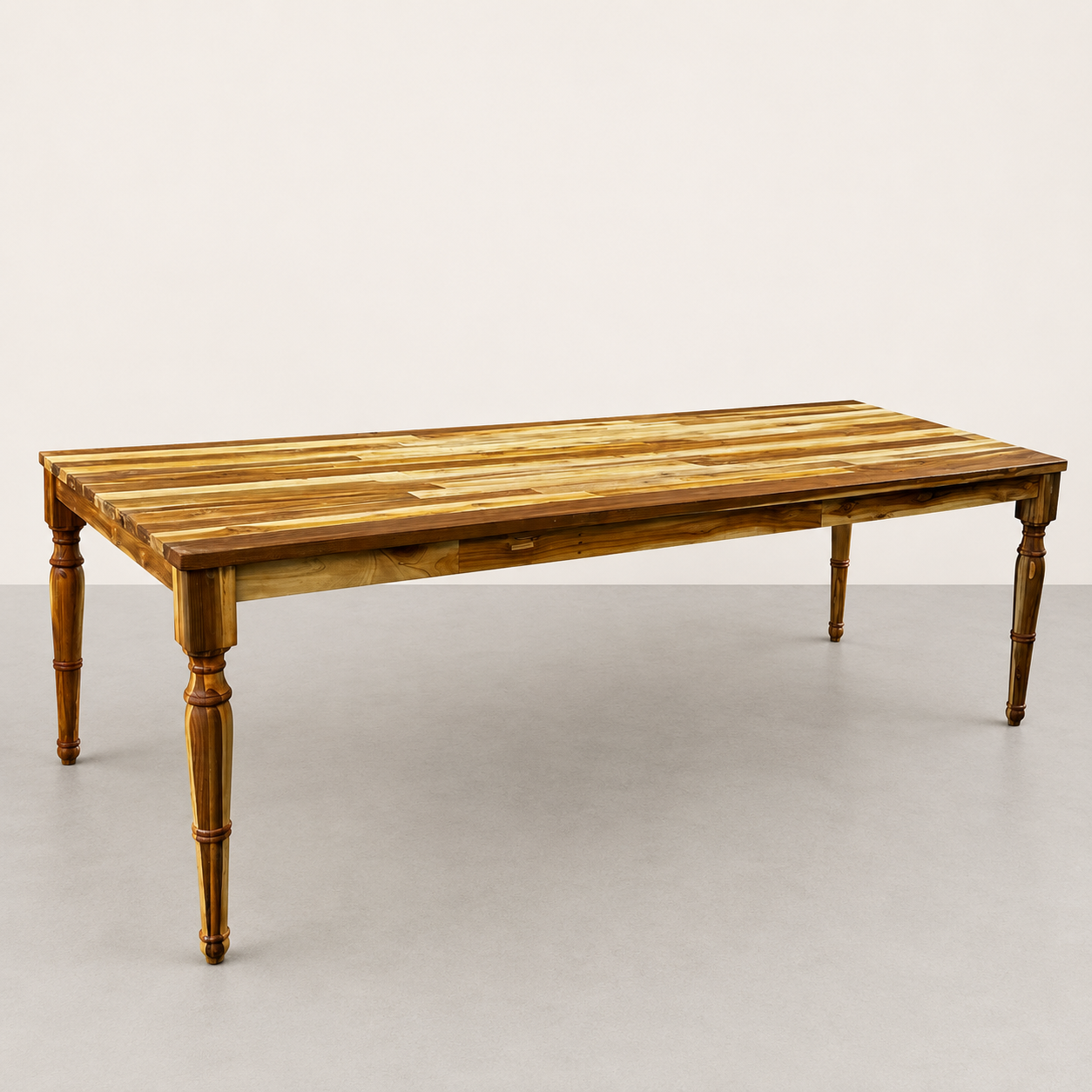 antique oblong wood dining table