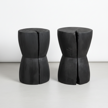 Load image into Gallery viewer, Hourglass Stool/Plinth (Shou Sugi Ban)