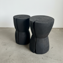 Load image into Gallery viewer, Hourglass Stool/Plinth (Shou Sugi Ban)
