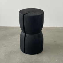 Load image into Gallery viewer, Hourglass Stool/Plinth (Shou Sugi Ban)