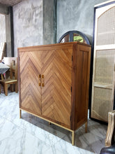 Load image into Gallery viewer, Herringbone Wine Cabinet