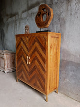 Load image into Gallery viewer, Herringbone Wine Cabinet