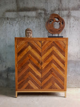 Load image into Gallery viewer, Herringbone Wine Cabinet