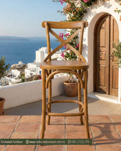 Load image into Gallery viewer, Cross Back Bar Stool (60-65cm)