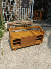 Load image into Gallery viewer, Rustic Bench/Shoe Cabinet