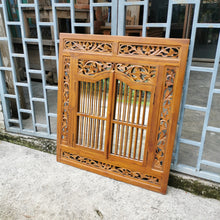 Load image into Gallery viewer, Hand Carved Teak Mirror with Shutters