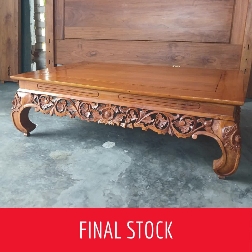 Vintage Teak Opium Bed Coffee Table #1