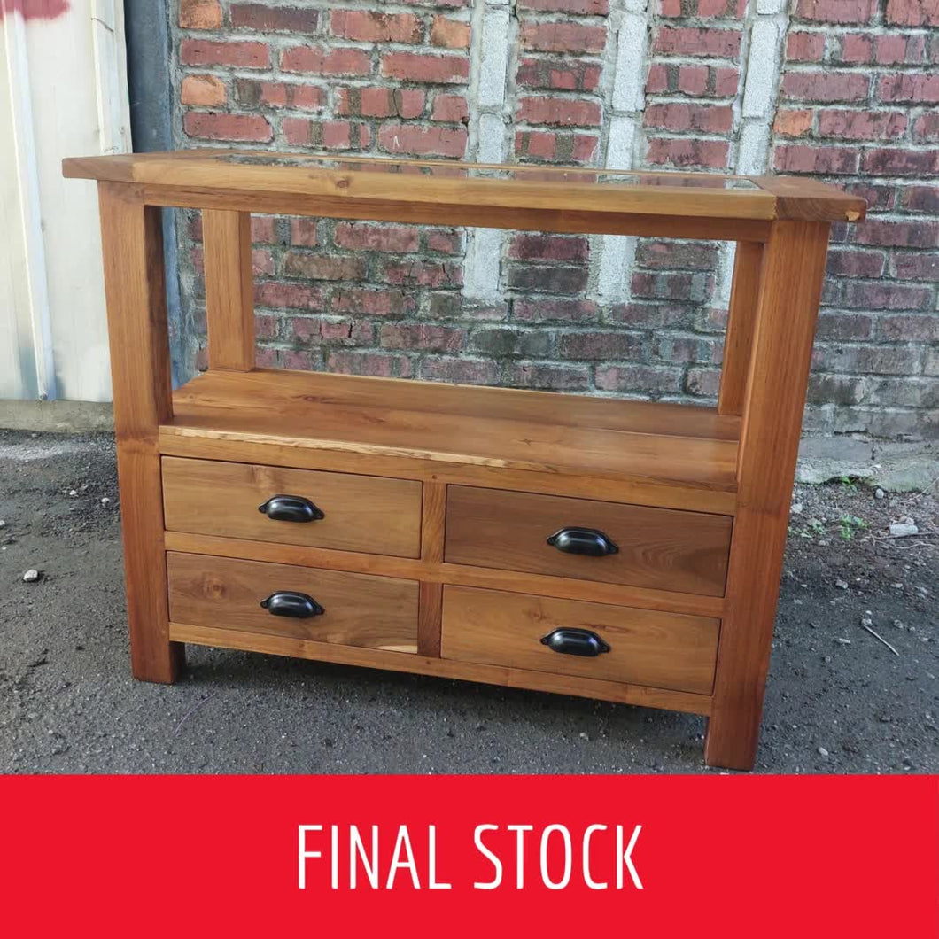 Glass Top Entry Console