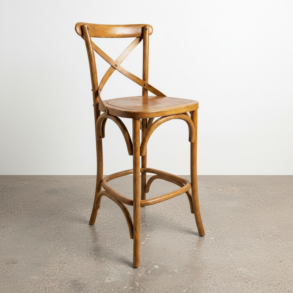 Cross Back Bar Stool (60-65cm)