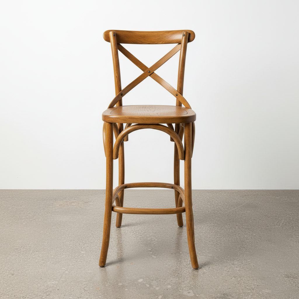 Cross Back Bar Stool (60-65cm)