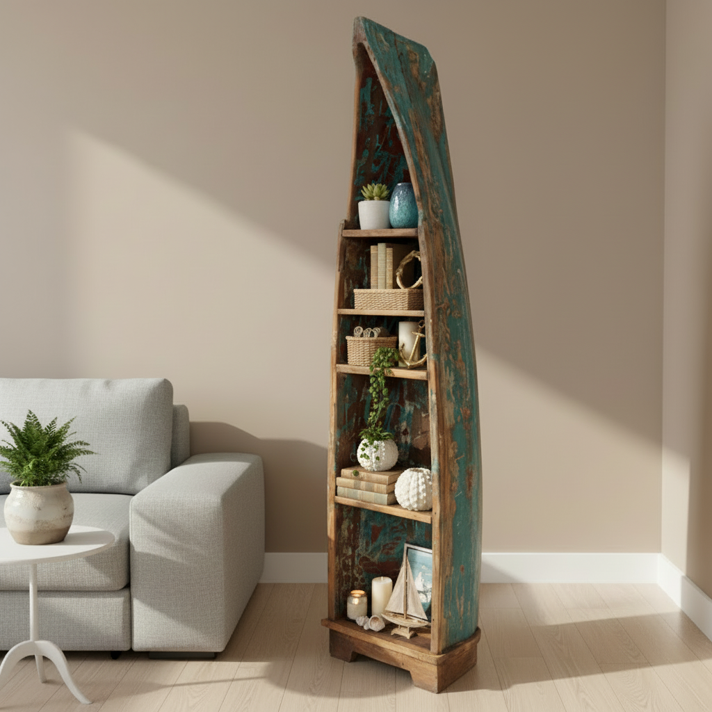 Rustic Sampan Shelf Unit (200cm) type 1