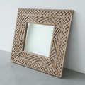 Whitewash Teak Mirror