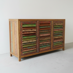 Louvred Shoe Cabinet (150cm) type 1