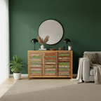 Louvred Shoe Cabinet (150cm) type 1