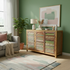 Louvred Shoe Cabinet (150cm) type 1