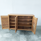 Louvred Shoe Cabinet (150cm) type 1