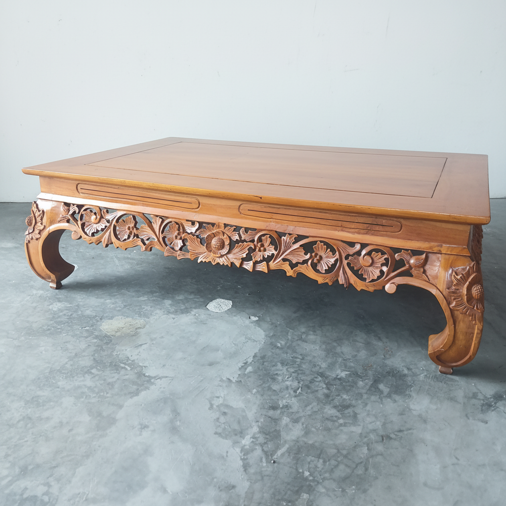 Vintage Teak Opium Bed Coffee Table #1 (pre-owned)