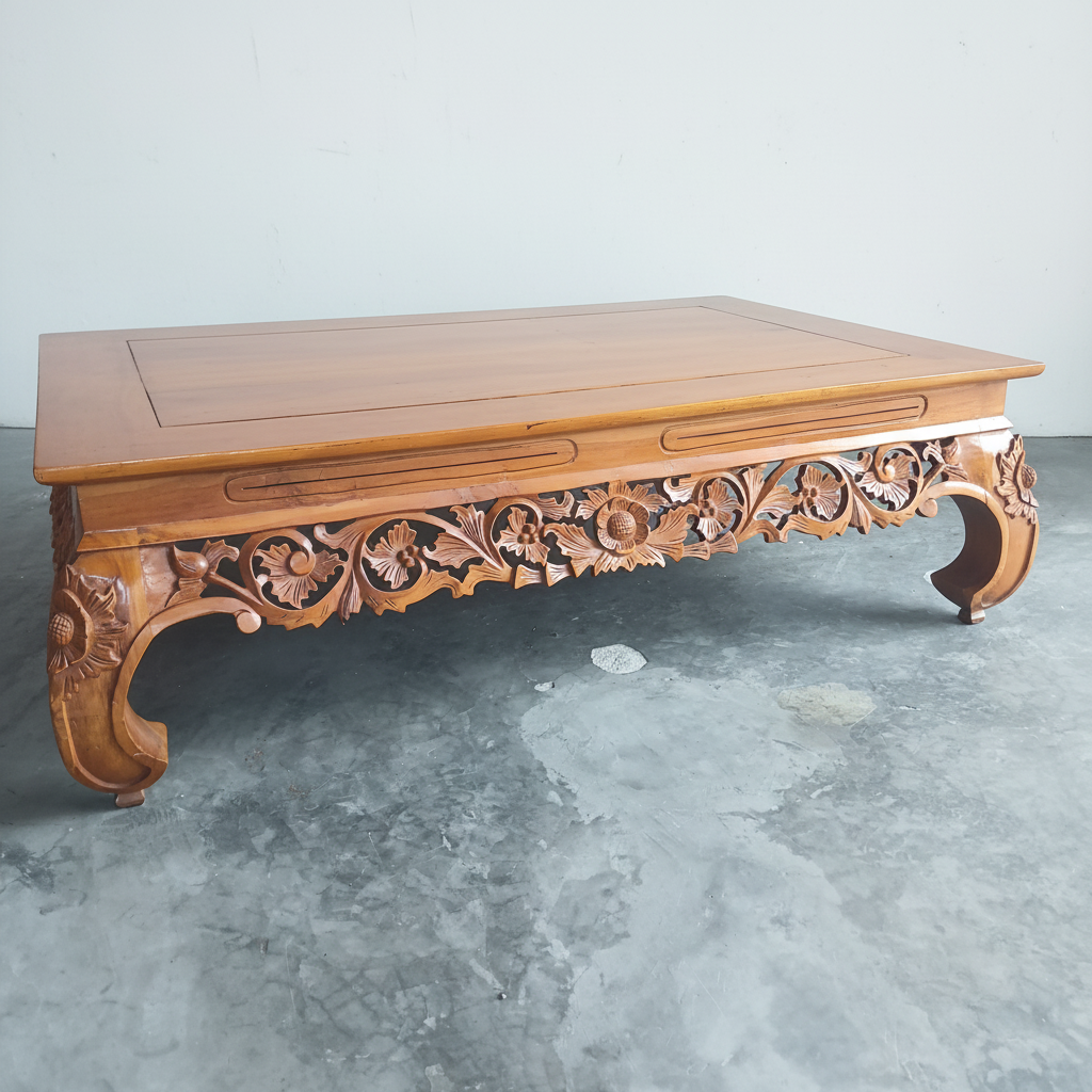 Vintage Teak Opium Bed Coffee Table #1 (pre-owned)