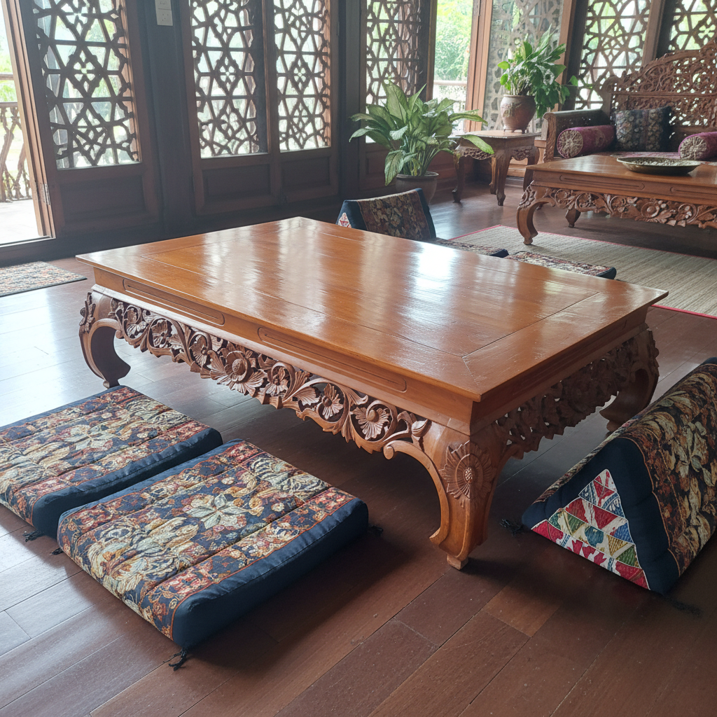 Vintage Teak Opium Bed Coffee Table #1 (pre-owned)