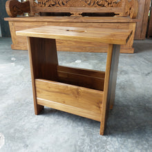 Load image into Gallery viewer, Teak Storage Stool
