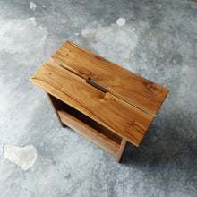 Load image into Gallery viewer, Teak Storage Stool
