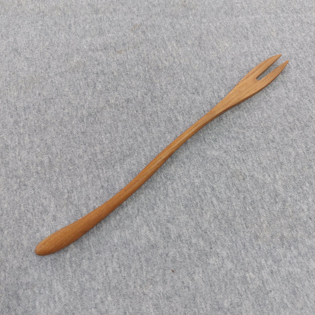 Teak Long Fruit Fork