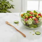 Teak Long Fruit Fork