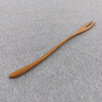 Teak Long Fruit Fork