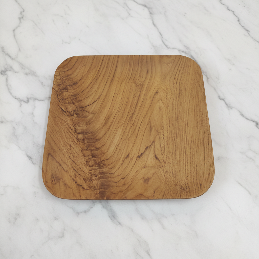 Square Teak Plate