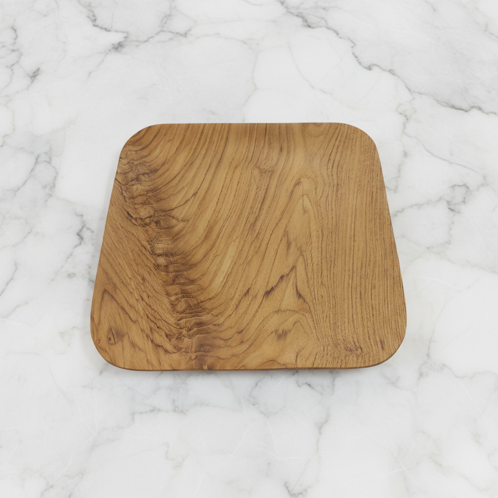 Square Teak Plate