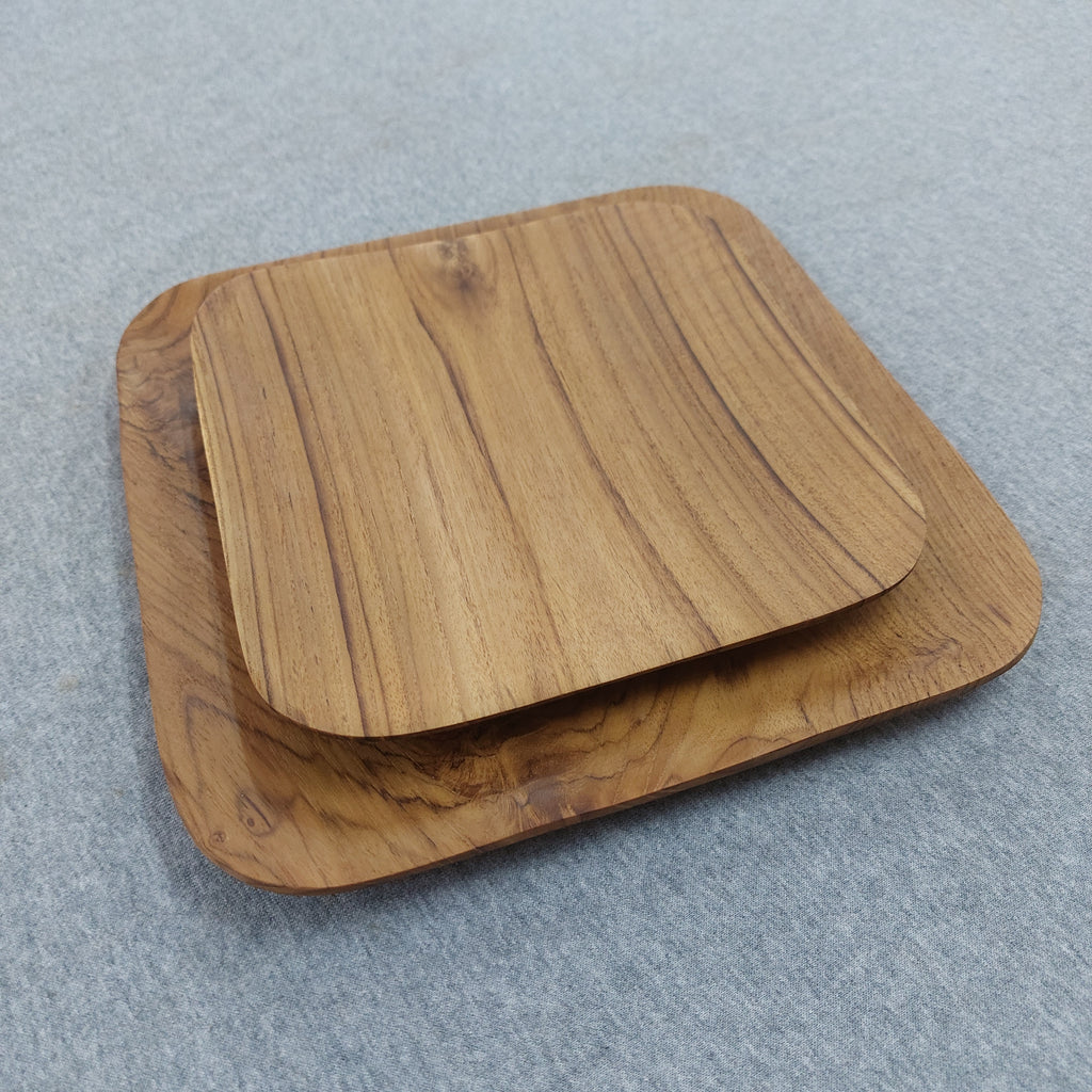 Square Teak Plate