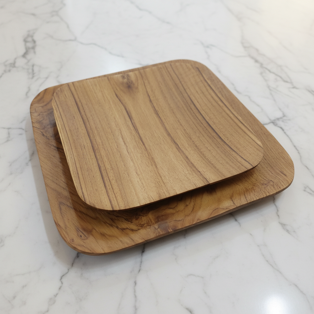 Square Teak Plate