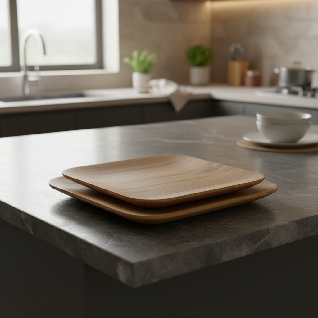 Square Teak Plate