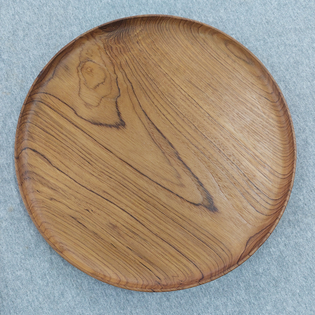Round Teak Plate