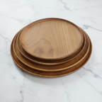 Round Teak Plate