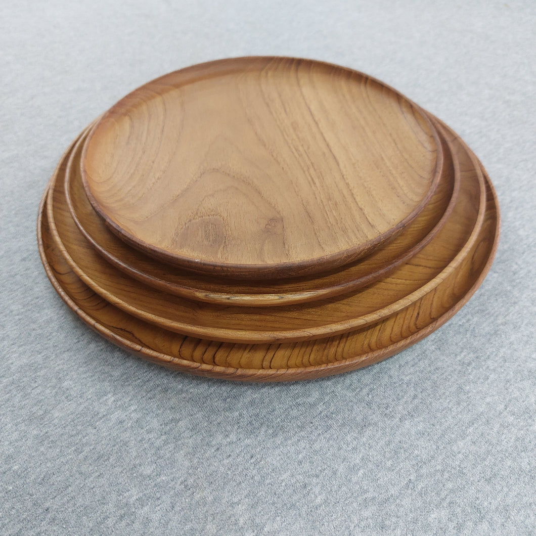Round Teak Plate