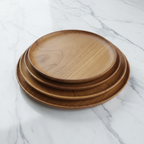 Round Teak Plate
