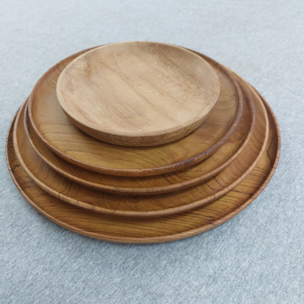 Round Teak Plate