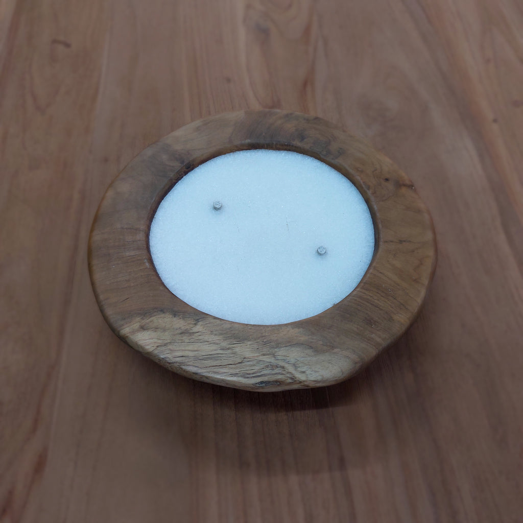 Teak Bowl Candle (24hr burn)