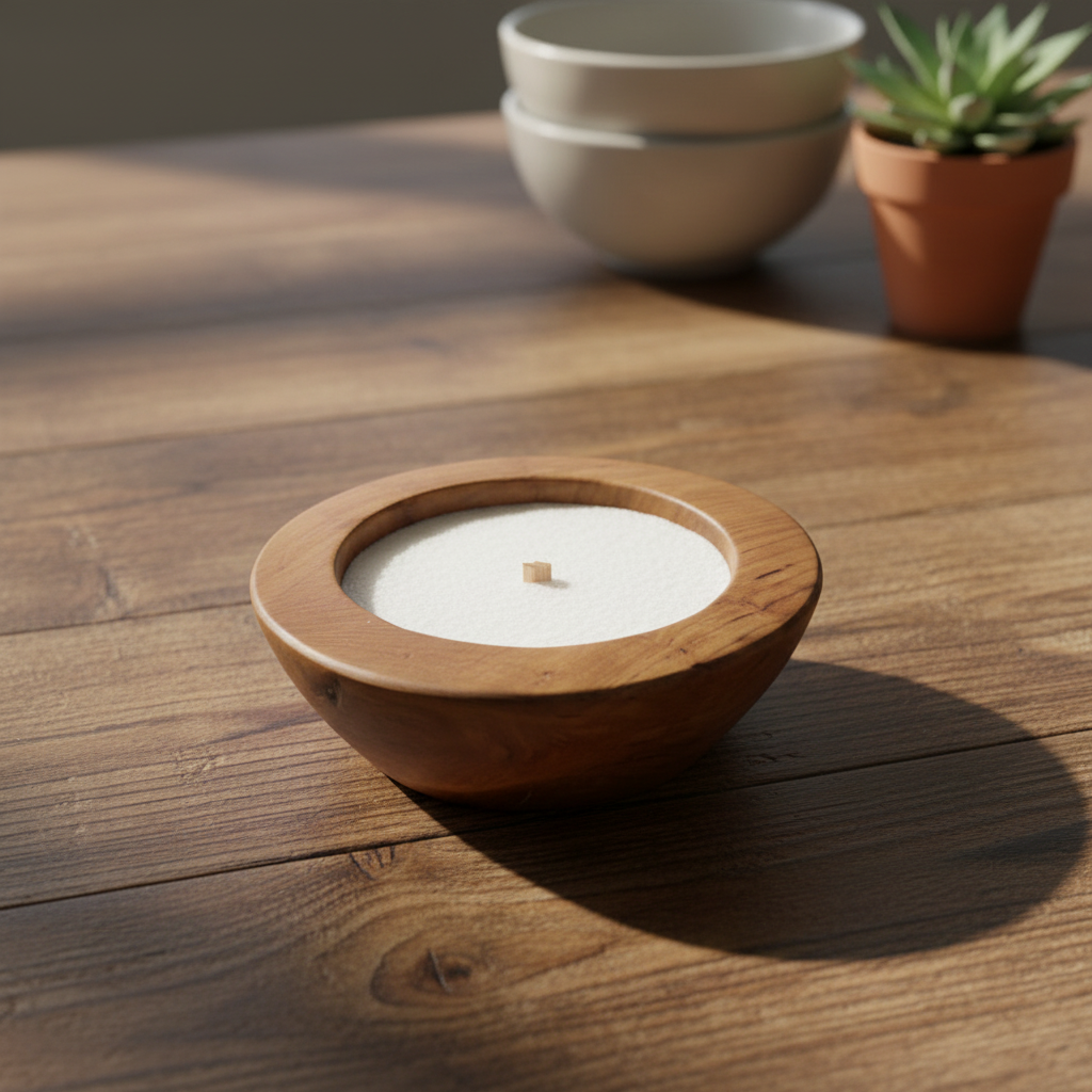 Teak Bowl Candle (18hr burn)