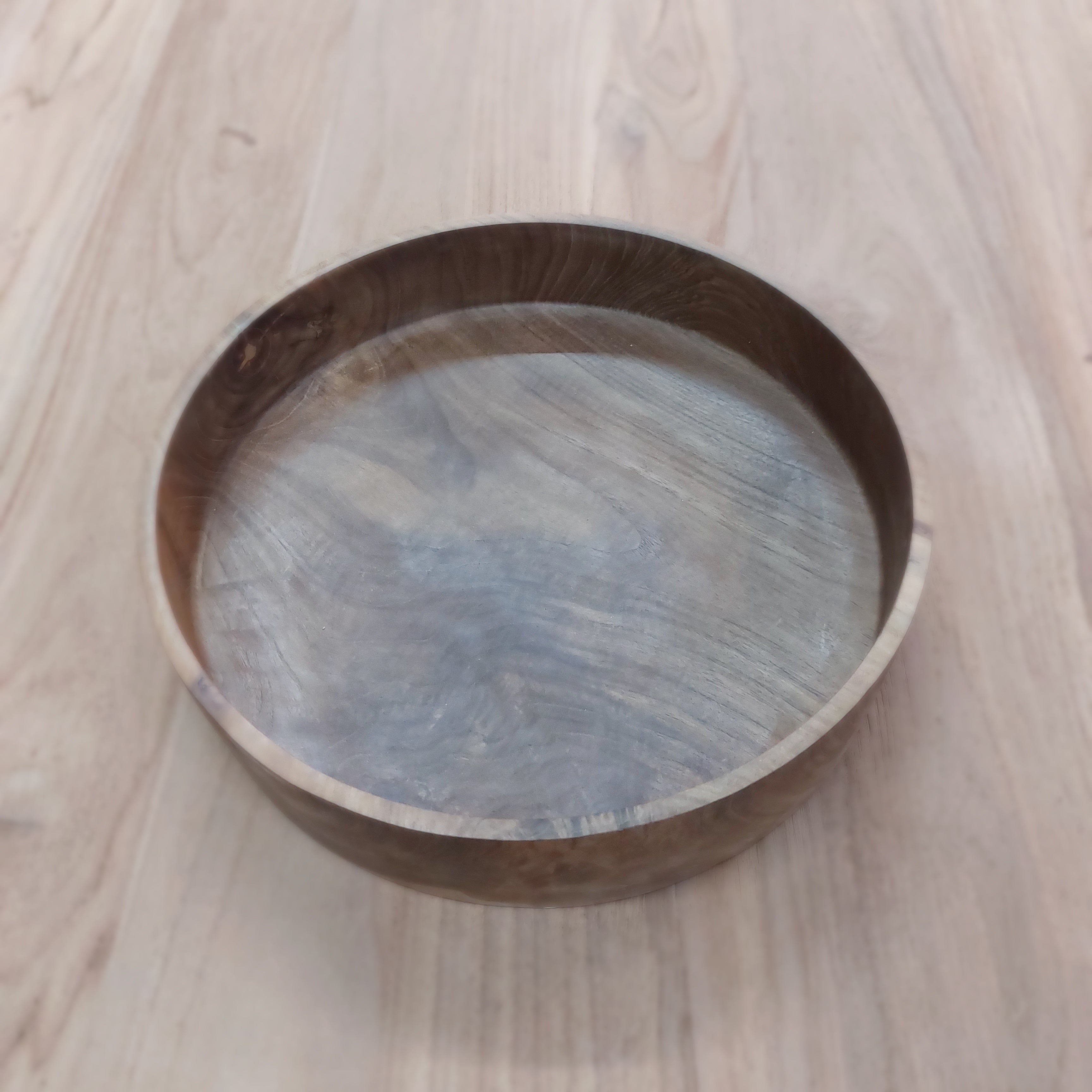 Teak Cylinder Bowl