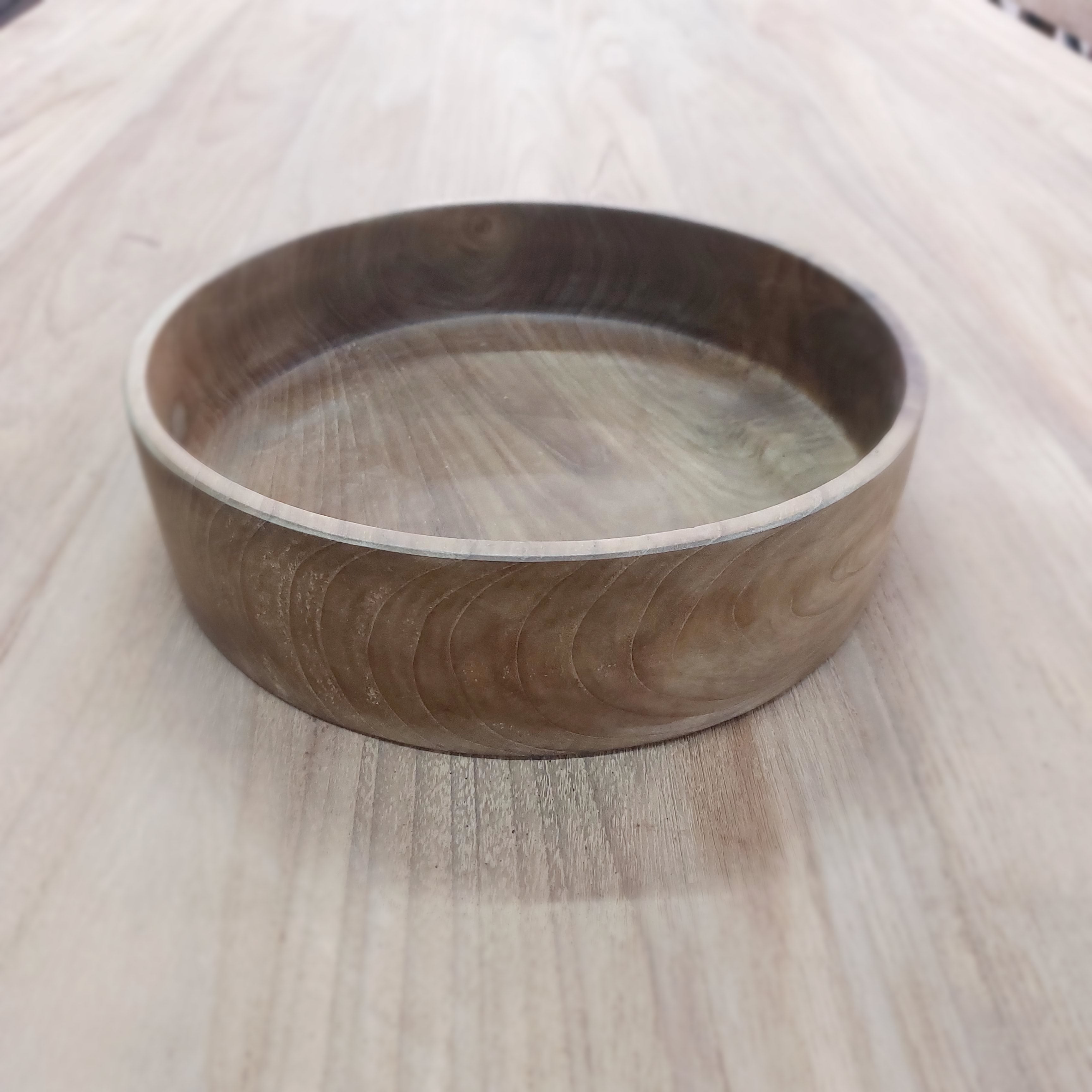 Teak Cylinder Bowl