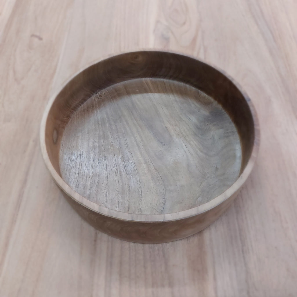 Teak Cylinder Bowl