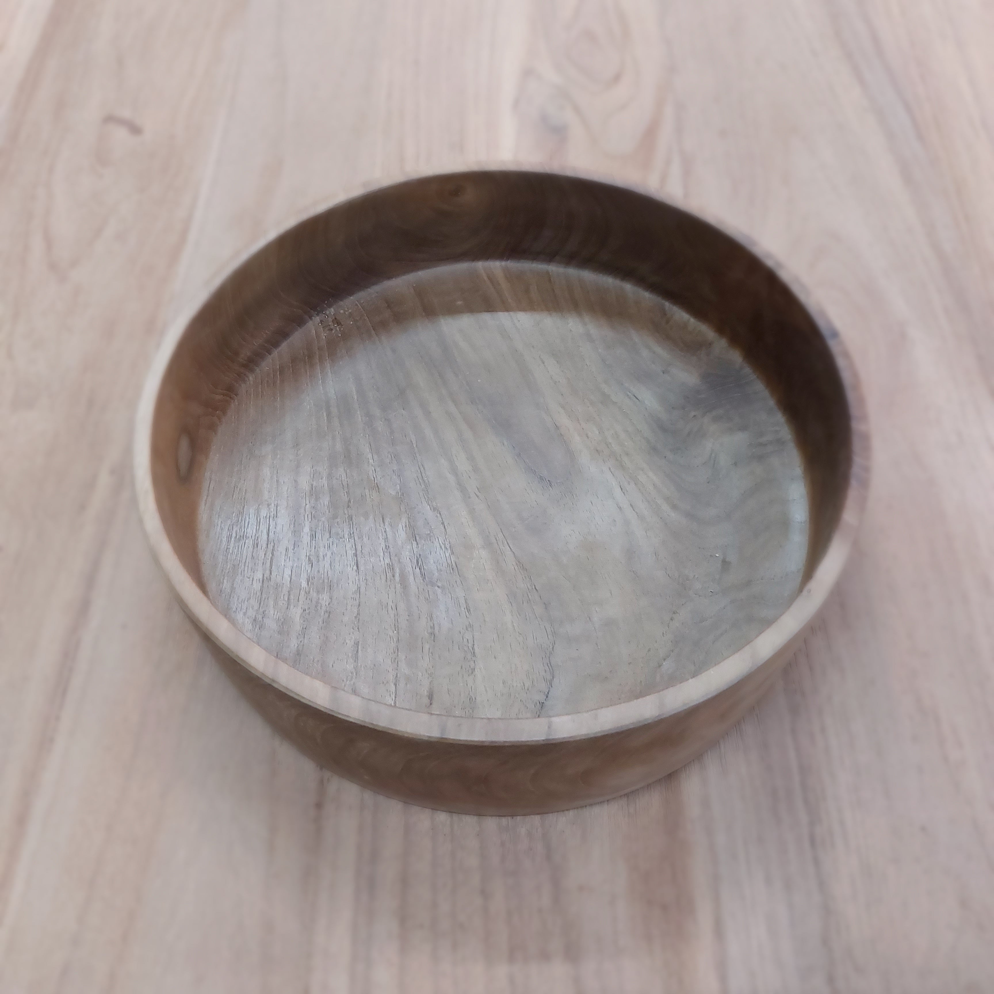 Teak Cylinder Bowl