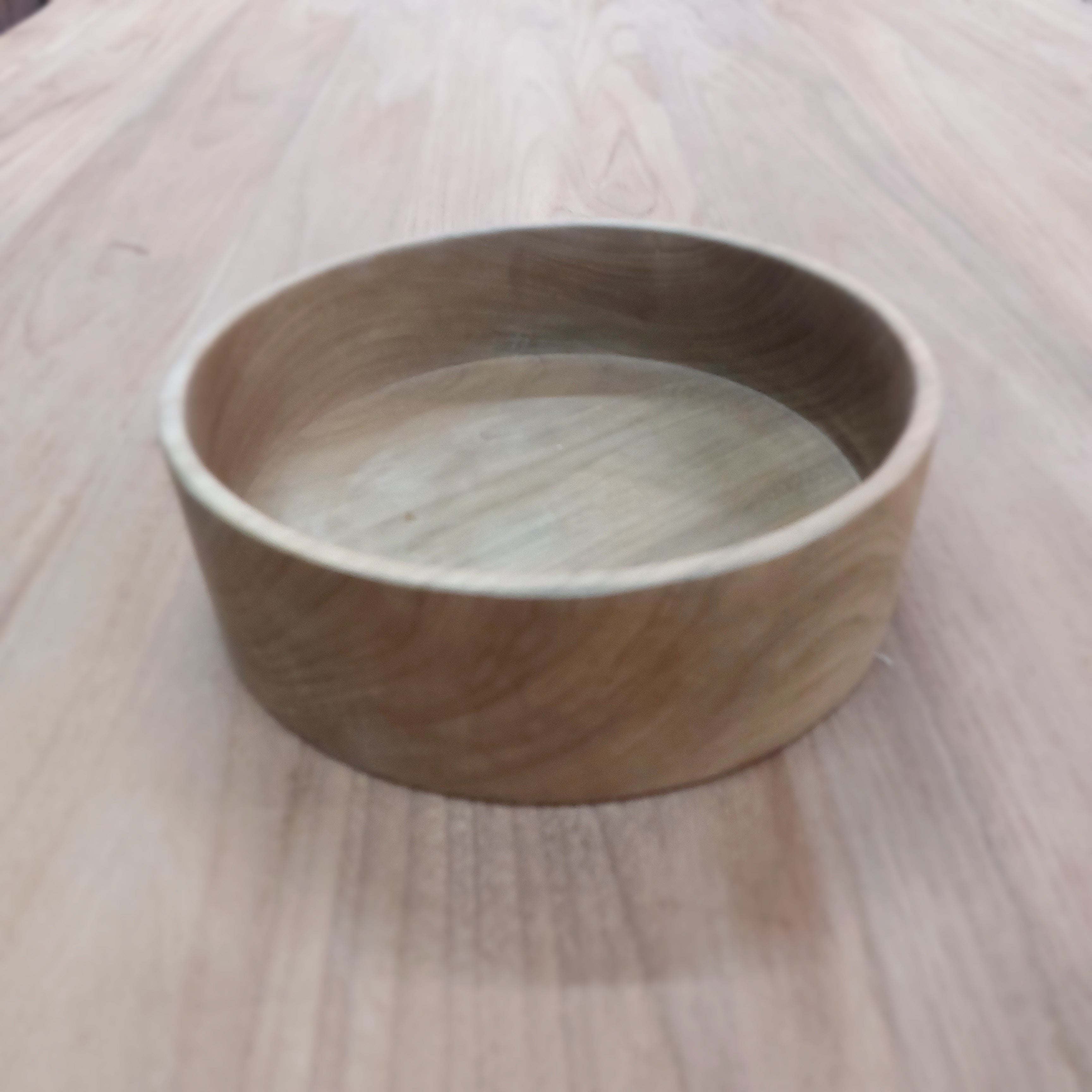 Teak Cylinder Bowl