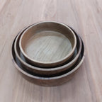 Teak Cylinder Bowl
