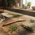 Teak Strainer Spatula #1