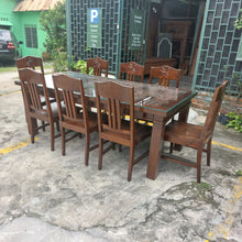 Load image into Gallery viewer, Solid Teak Dining Set (8 seater)
